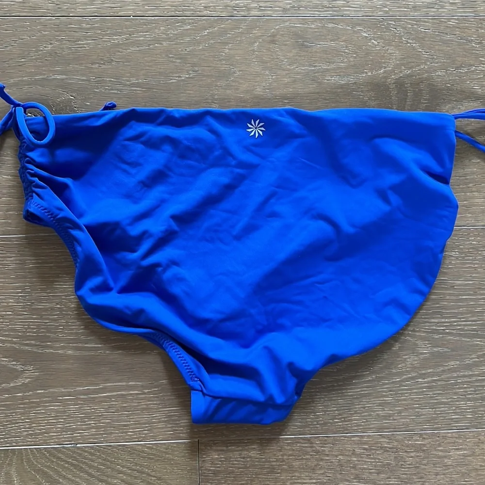 Athleta Coastline Bra Cup Tankini Cinch Full Bottom in Cerulean Blue
